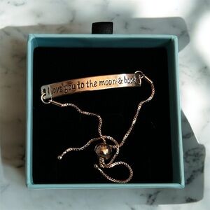 Gold Bracelet with Engraved Message